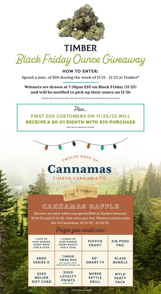 Timber Cannabis Co Black Friday Deals