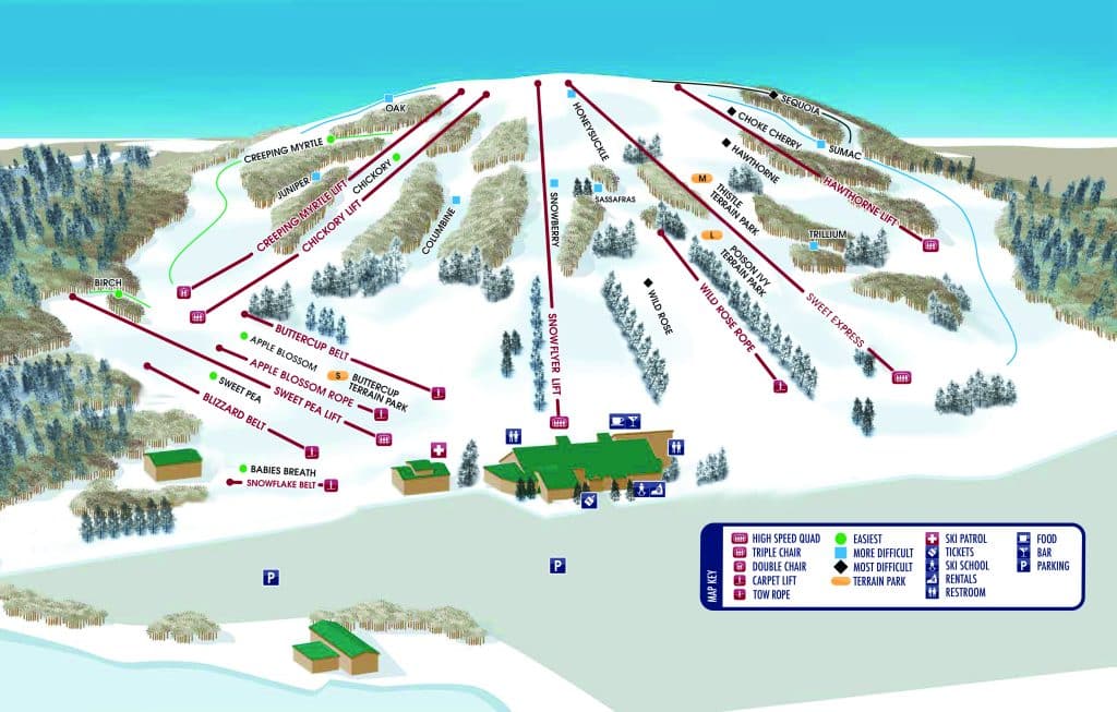 Bittersweet ski map